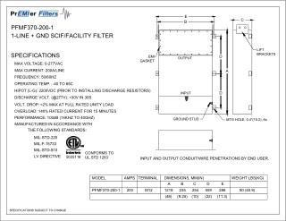 PFMF370-200-1 1-LINE   GND SCIF/FACILITY FILTER