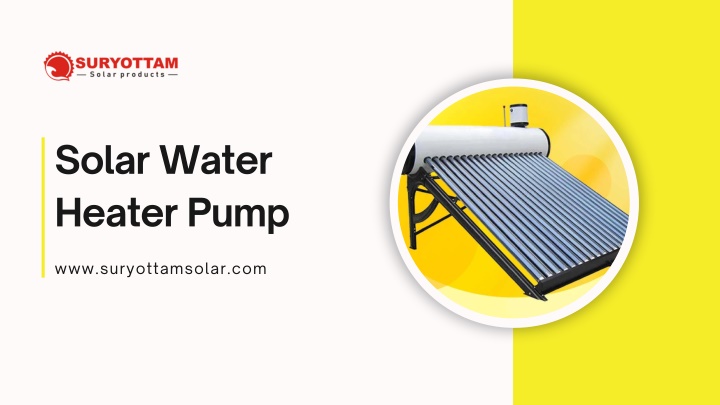 solar water heater pump