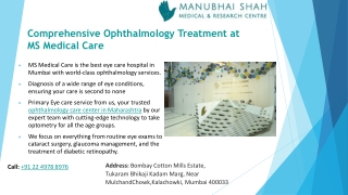 MS Medical Care : Your Trusted Ophthalmology Care Center in Maharashtra