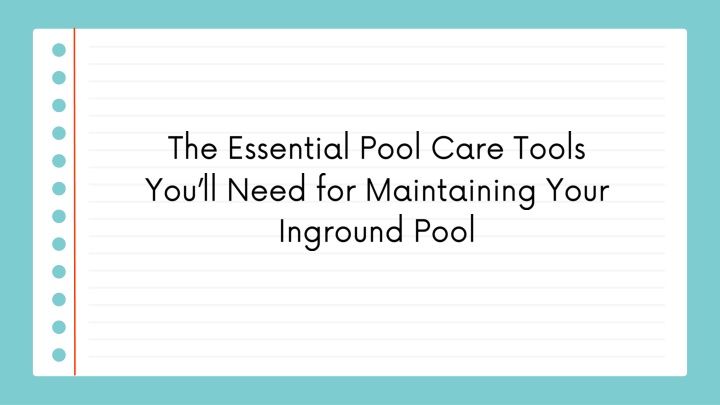 the essential pool care tools you ll need