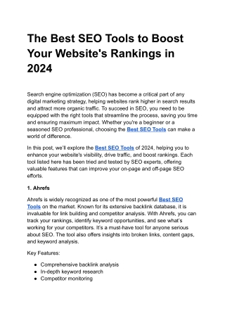 the best seo tools to boost your website