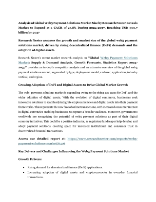 analysis of global web3 payment solutions market