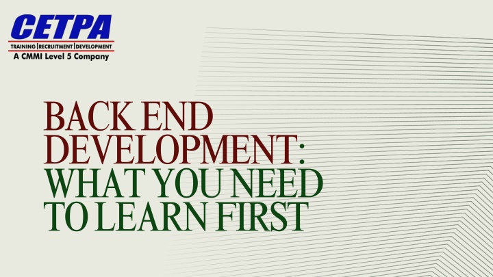 back end development what you need to learn first