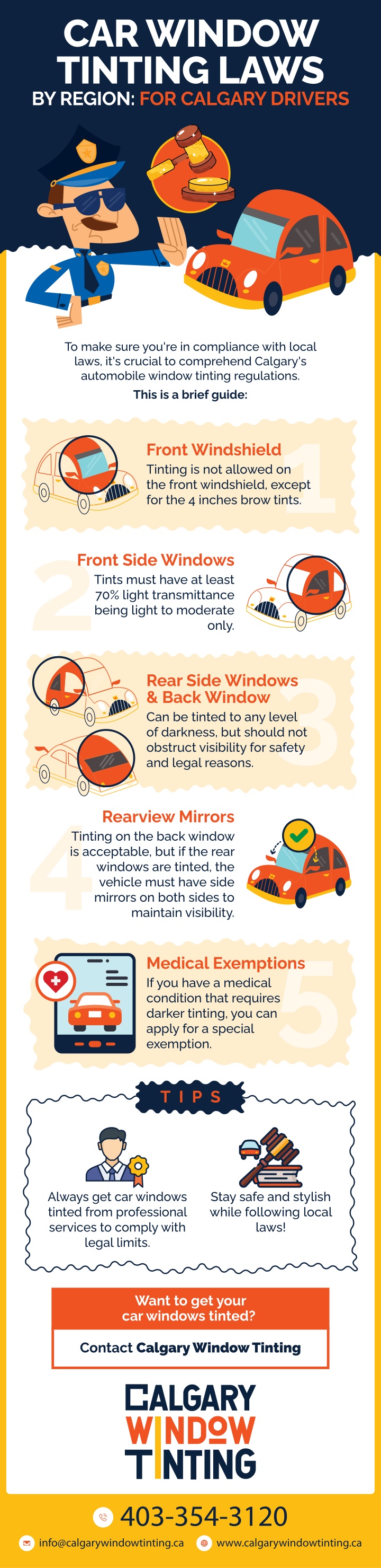 car window tinting laws by region for calgary