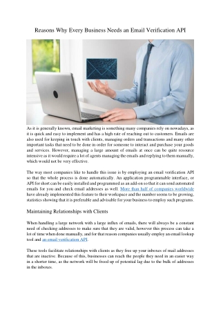 Reasons Why Every Business Needs an Email Verification API