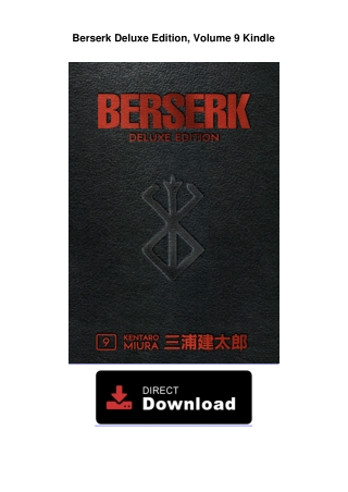 Berserk Deluxe Edition, Volume 9 Kindle