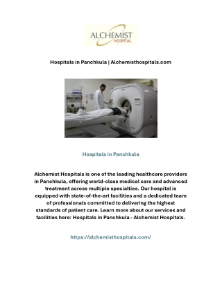 Hospitals in Panchkula | Alchemisthospitals.com