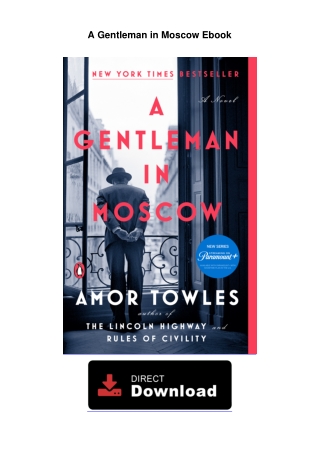 A Gentleman in Moscow Kindle