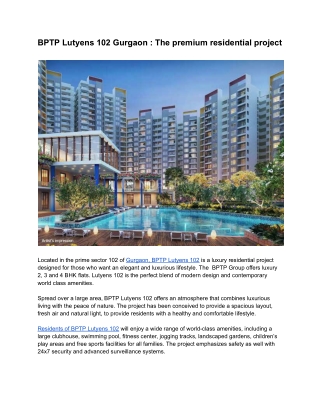 BPTP Lutyens 102