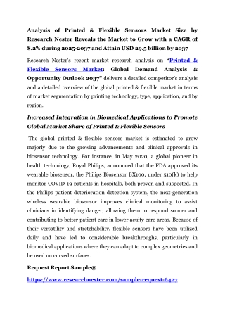 analysis of printed flexible sensors market size