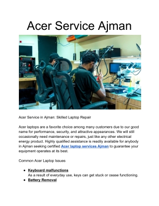 acer service ajman