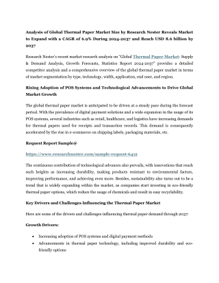 analysis of global thermal paper market size