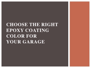 Choose the right epoxy coating color for your