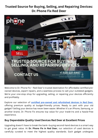 Trusted Source for Buying, Selling, and Repairing Devices: Dr. Phone Fix Red Dee