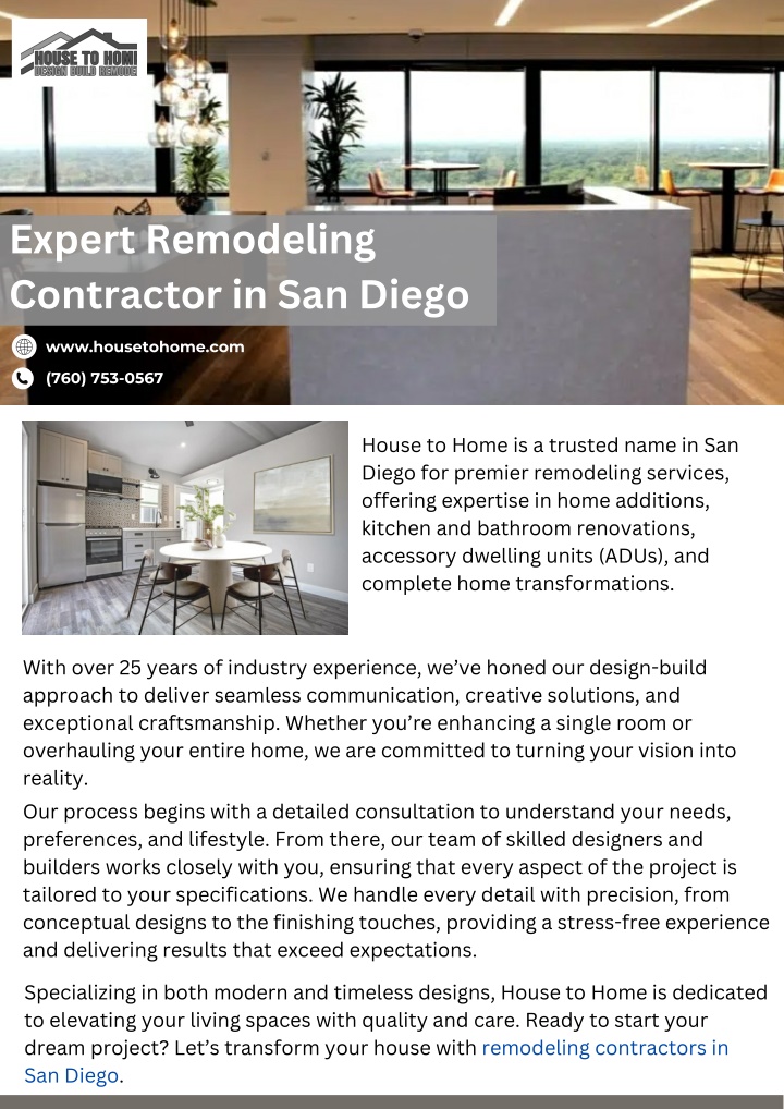 expert remodeling contractor in san diego