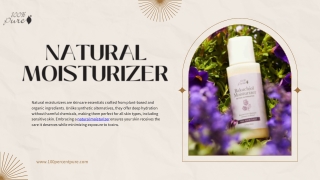 Hydrate Your Skin with Natural Moisturizer