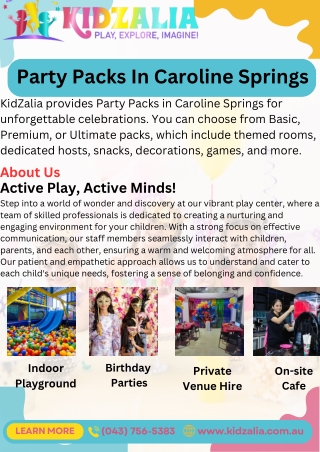 Party Packs in Caroline Springs | KidZalia