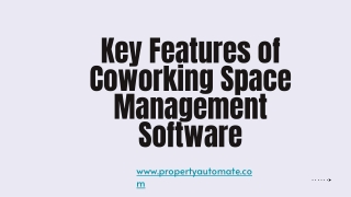 key features of coworking space management