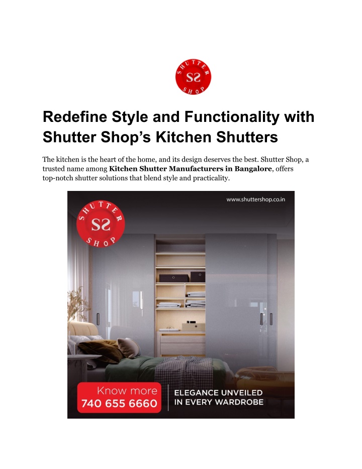 redefine style and functionality with shutter