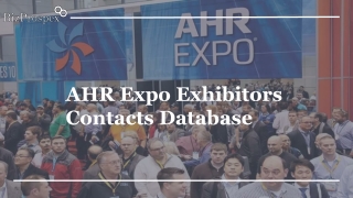 AHR Expo Exhibitors Contacts Database