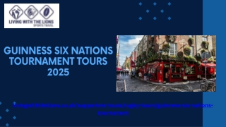 Book your Ticket for Guinness Six Nations Tournament Tours 2025