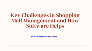 Key Challenges in Shopping Mall Management and How Software Helps
