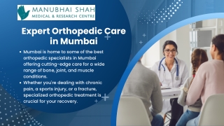 Expert Orthopedic Care in Mumbai: Treatments and Specialists You Can Trust