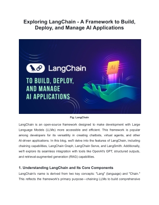 Exploring LangChain - Build, Deploy & Manage AI Apps