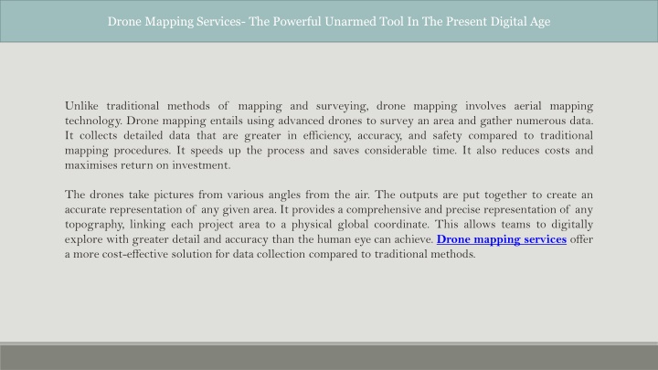 drone mapping services the powerful unarmed tool