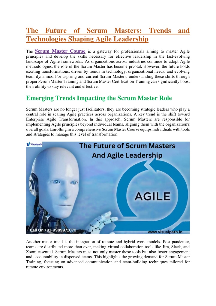 the future of scrum masters trends