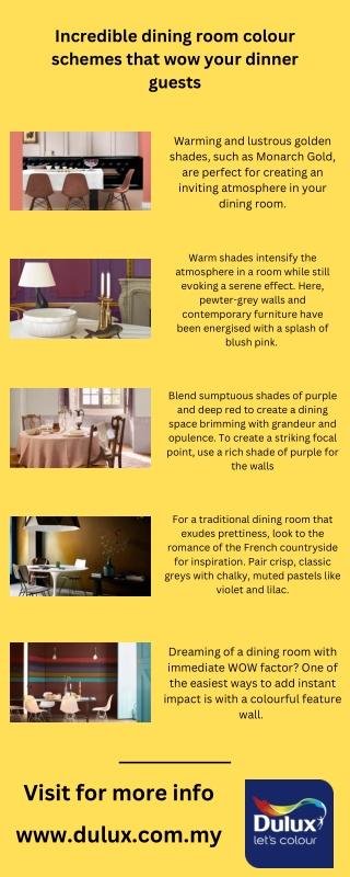 Incredible dining room colour schemes that wow your dinner guests