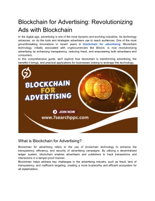 blockchain for advertising revolutionizing