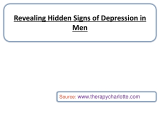 Revealing Hidden Signs of Depression in Men