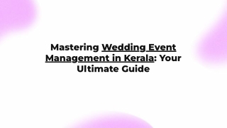 mastering wedding event management in kerala your