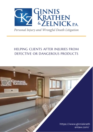 Ginnis, Krathen, & Zelnick, P.A.: Product Liability Attorneys Fighting for You