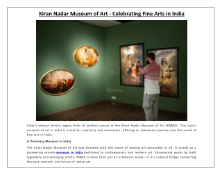 Kiran Nadar Museum of Art - Celebrating Fine Arts in India