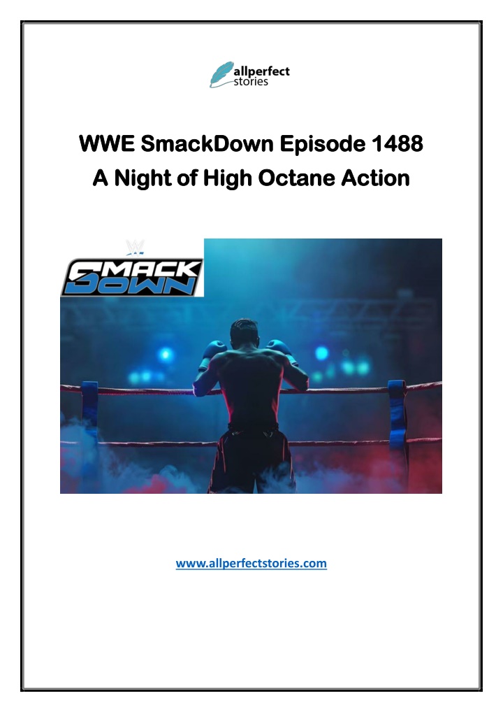 wwe smackdown episode 1488 wwe smackdown episode