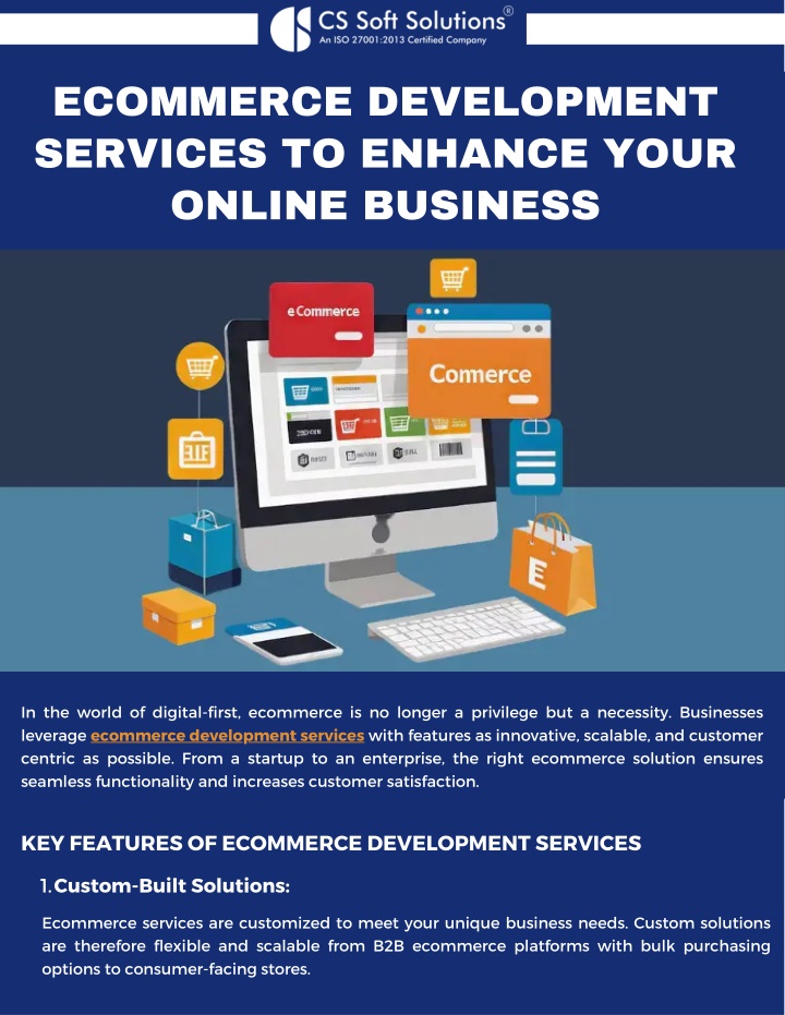 ecommerce development services to enhance your