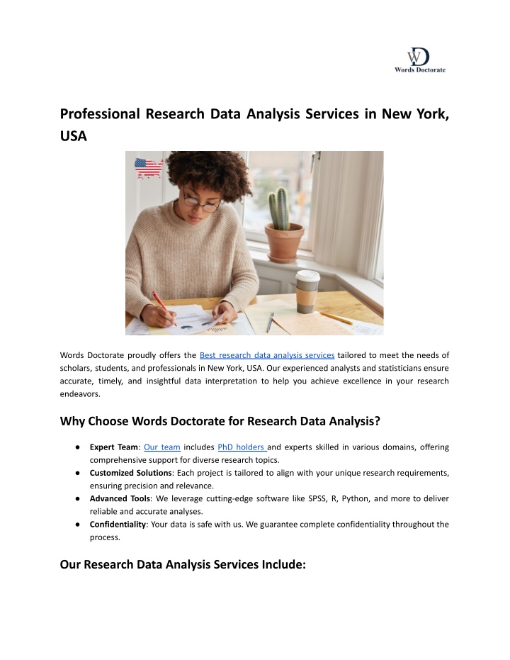 professional research data analysis services