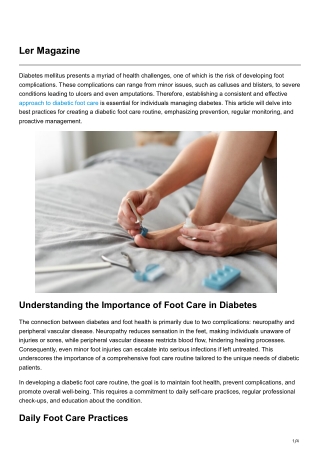 How to Create a Diabetic Foot Care Routine Best Practices