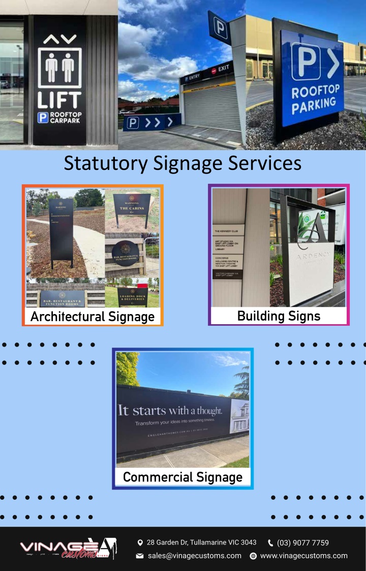 statutory signage services