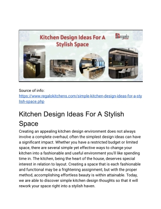 Kitchen Design Ideas For A Stylish Space