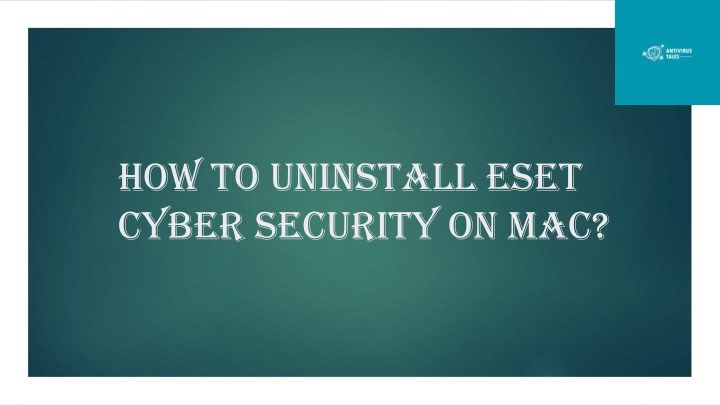 how to uninstall eset cyber security on mac