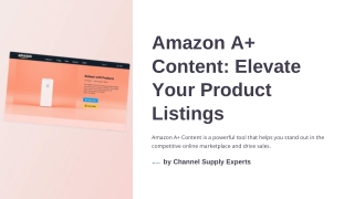 Amazon A  Content Elevate Your Product Listings