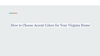 How to Choose Accent Colors for Your Virginia Home