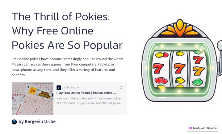 the thrill of pokies why free online pokies