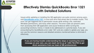 effectively dismiss quickbooks error 1321 with detailed solutions