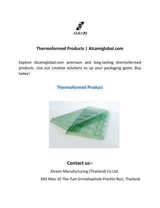 Thermoformed Products Alcamiglobal