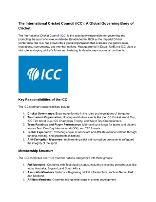 The International Cricket Council (ICC)_ A Global Governing Body of Cricket (1)