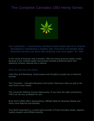 the complete cannabis cbd hemp series